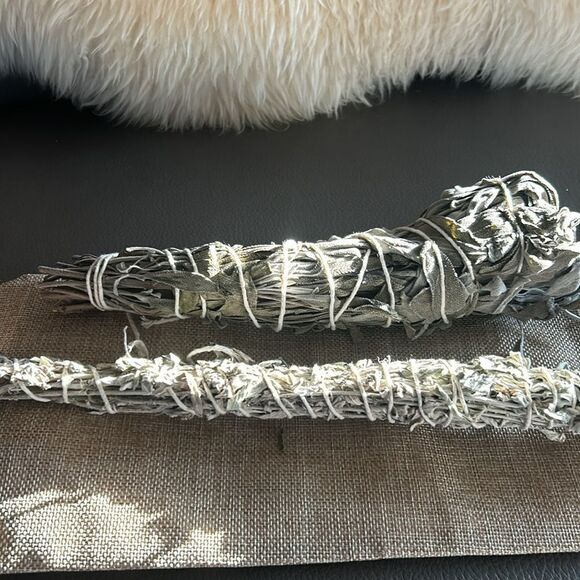 Sage Smudge Two Pack Tribal decorative cotton trim ceremonial bag Quiet Luxury - Picture 1 of 10